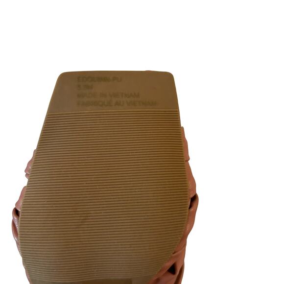 Open Edit Women’s Quinn Pink Dawn Knotted Straps Flared Heel Sandals Size 5.5 - Picture 6 of 7
